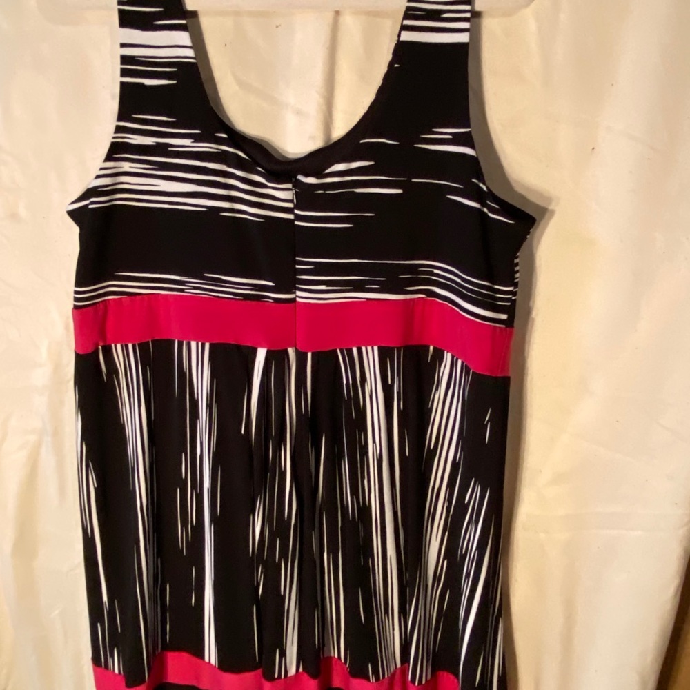 Black, pink, white dress